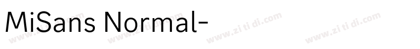 MiSans Normal字体转换